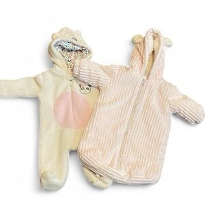 Baby Girl Winter Suit Bundle Bunting 0-3 and 0-6 Month